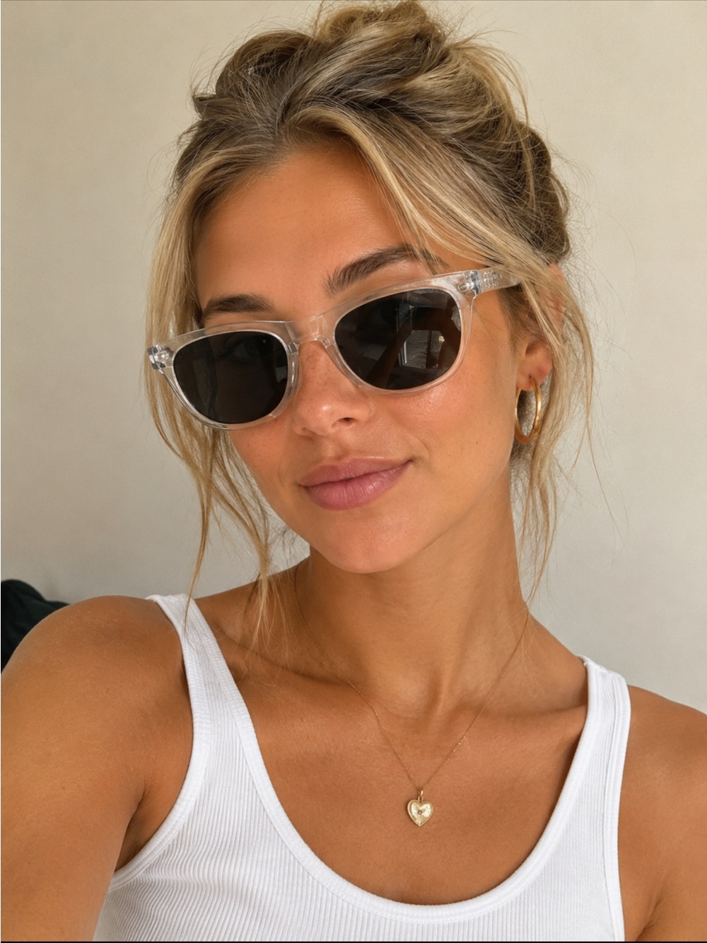 Clear Sunglasses with Black Lenses